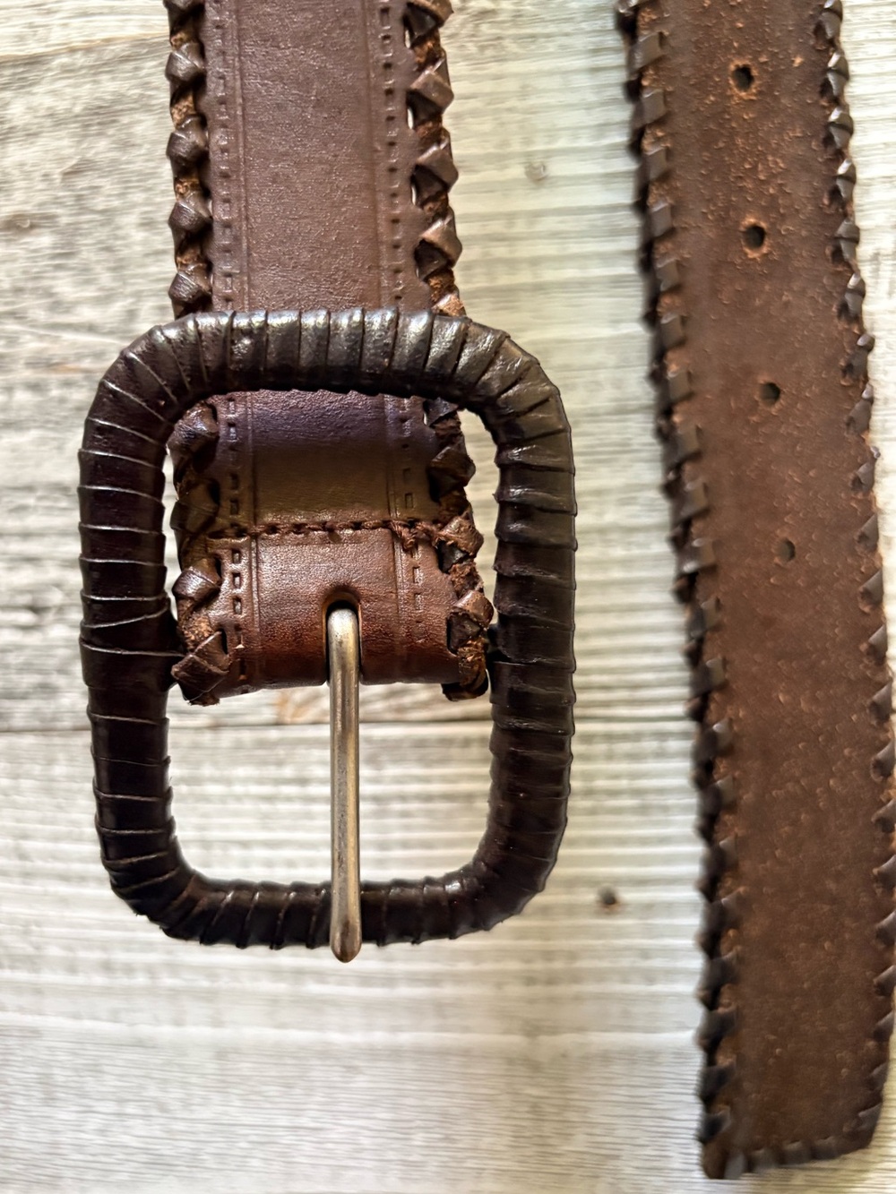 Banana Republic | Thick Leather Rugged Heritage Western Belt - Men's M, Brown